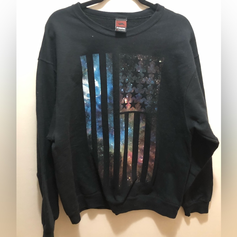 Galaxy American Flag Sweatshirt